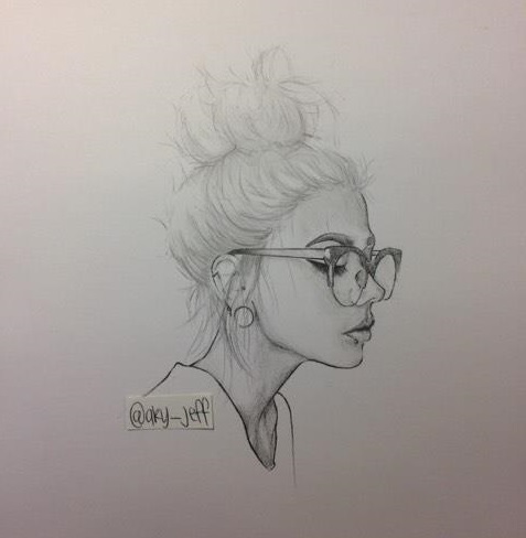 477x488 Unique Side Profile Portrait, 0.5hb Mechanical Pencil, 80x120 Art