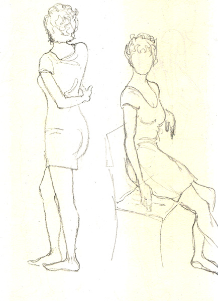 434x600 Paper And Threads Figure Drawing Outdoors