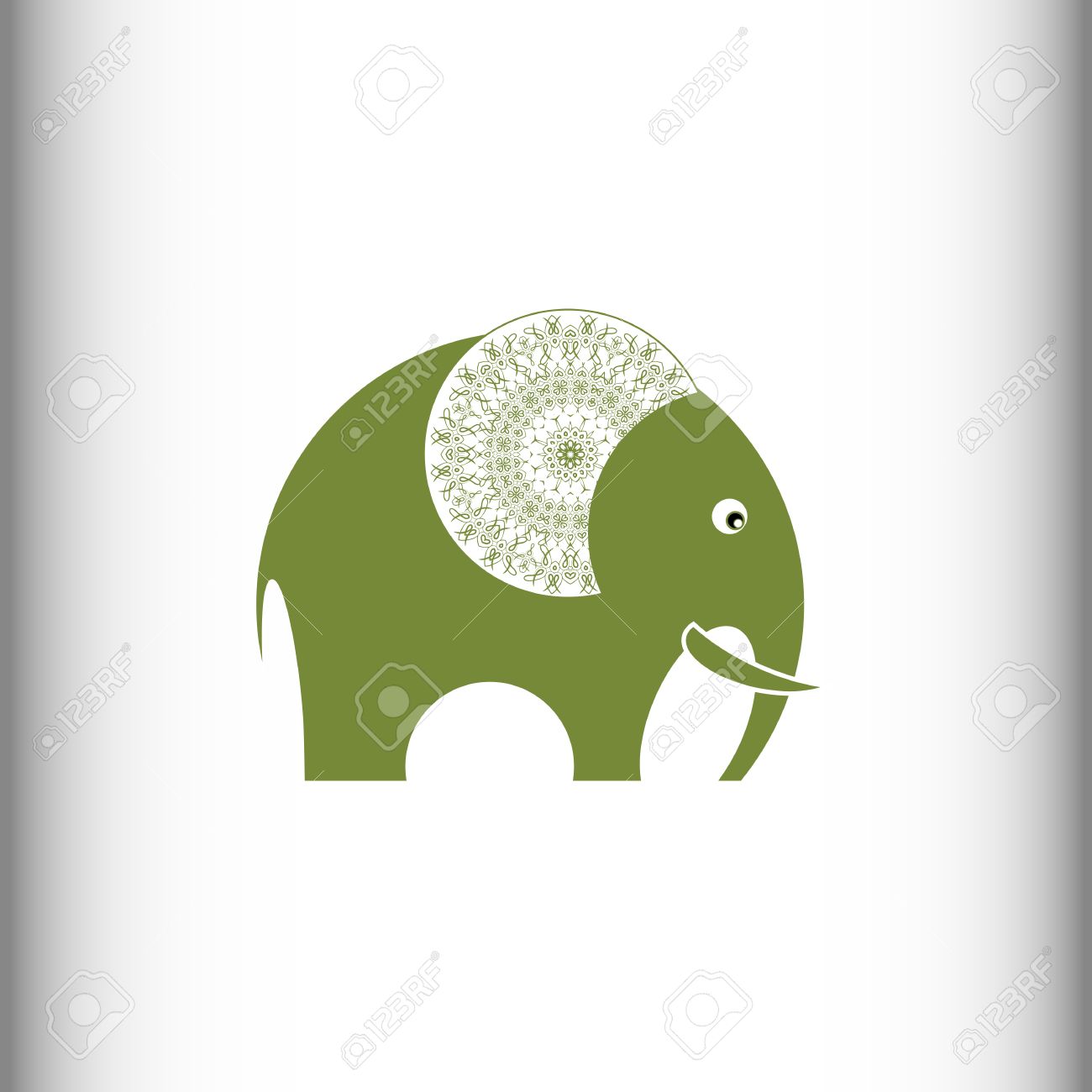 1300x1300 Elephant. Vector Drawing. Stylized Drawing Ofn Elephant