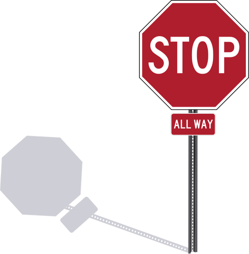 490x500 Stop All Way Us Traffic Sign Vector Drawing Public Domain Vectors