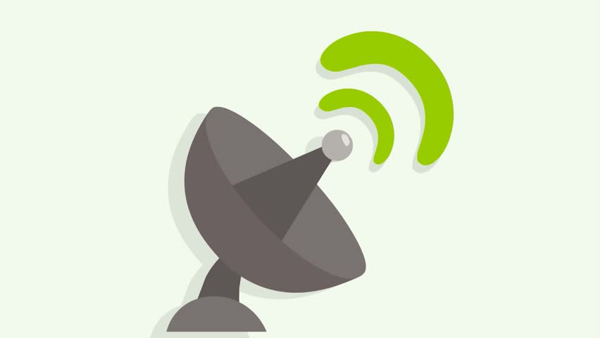 852x480 Antenna Transmits A Signal, A Black And White Drawing, A Large