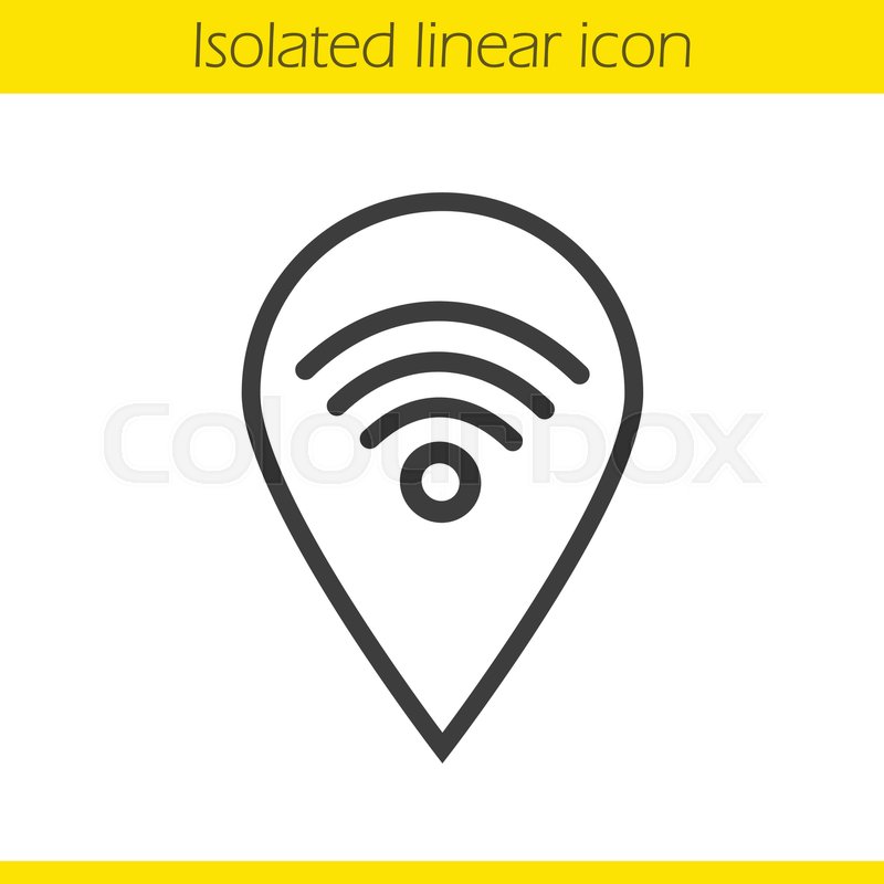 800x800 Wifi Hotspot Linear Icon. Thin Line Illustration. Contour Symbol