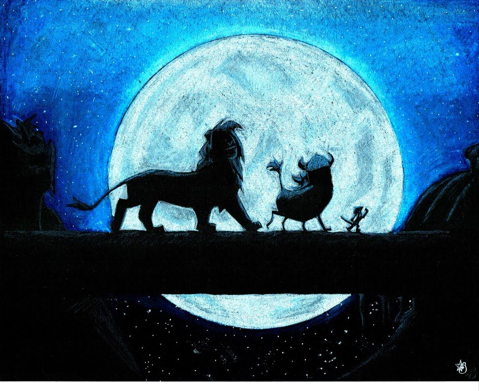 942x768 The Lion King Silhouette Speed Drawing