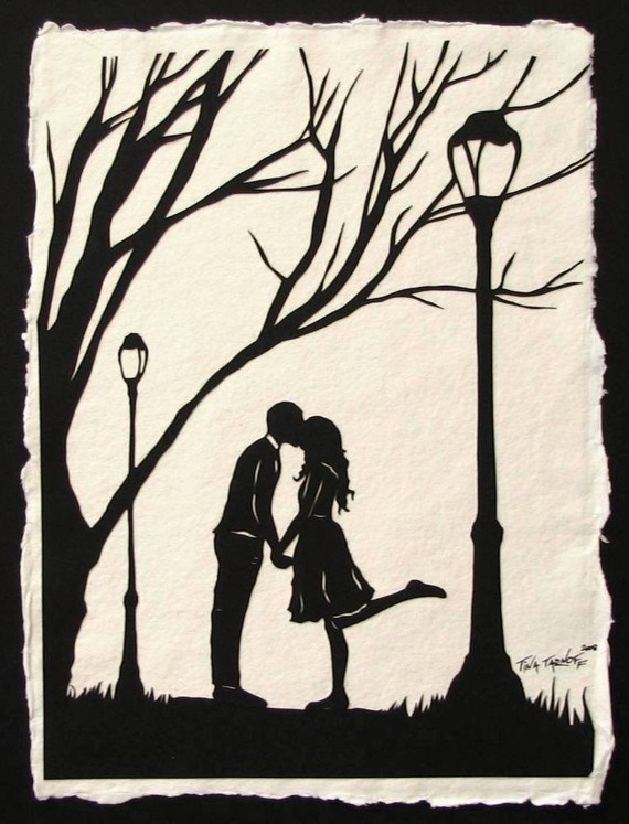 570x747 Lamp Post Kiss Artfully Framed Kiss, Sketches