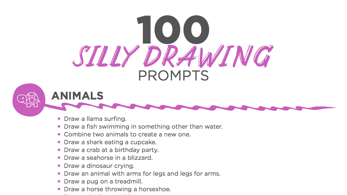 1200x676 100 Silly Drawing Prompts To Engage Your Students