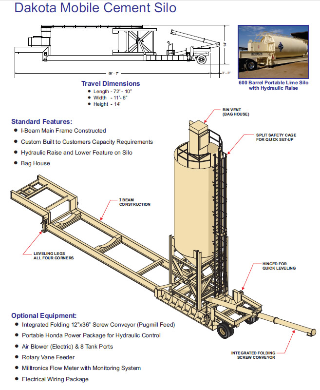 657x800 Cement Silo Dakota Fabricating Inc.