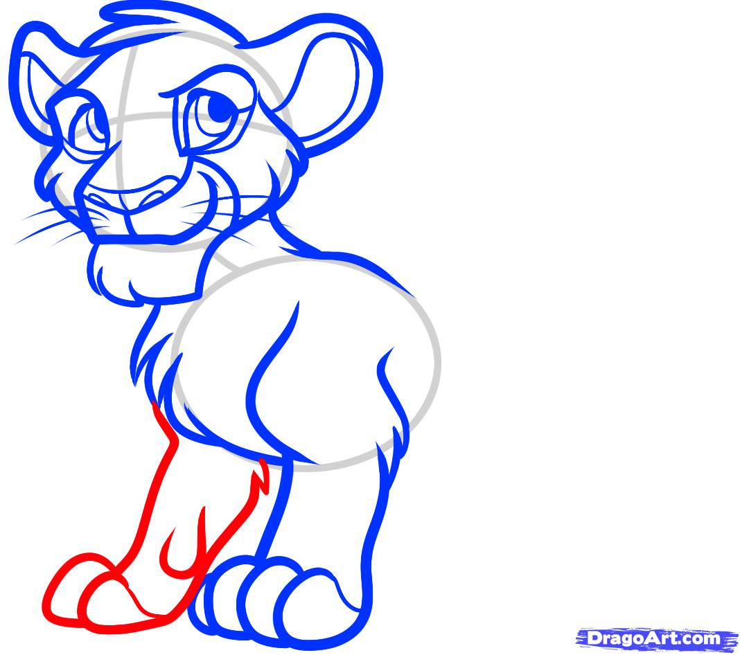 1068x946 Simba Lion King Drawing How To Draw Simba From The Lion King, Step