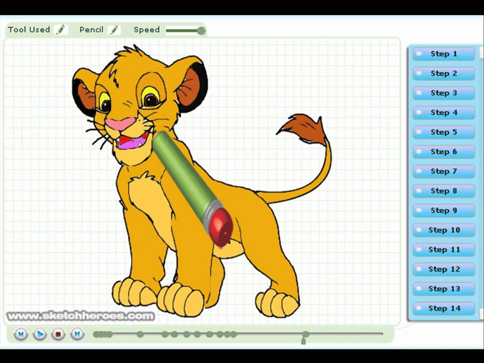 960x720 How To Draw Simba ( The Lion King )