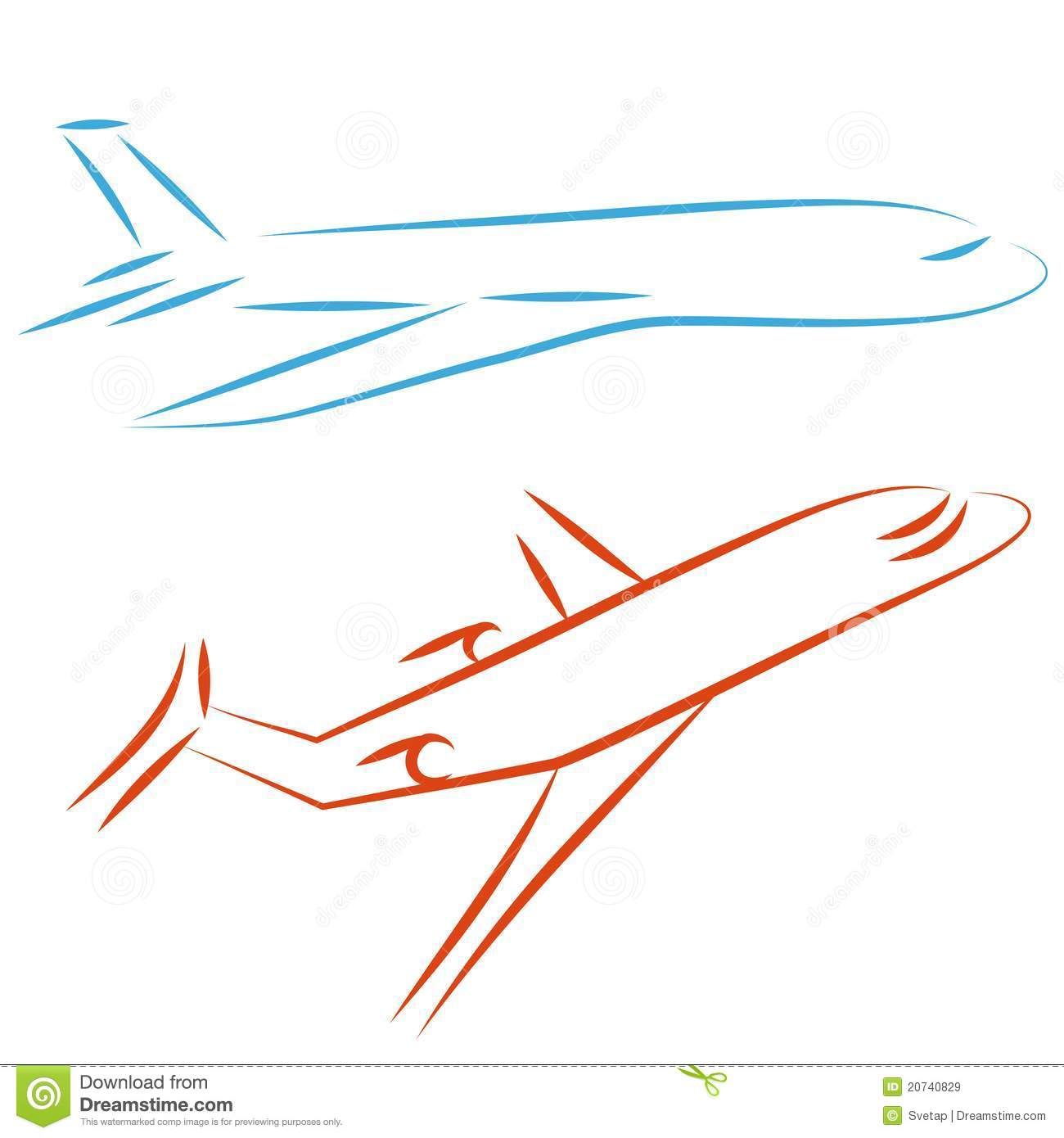 Easy airplane drawing