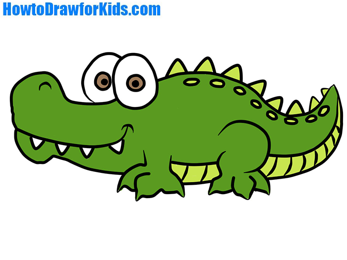 700x525 How To Draw Crocodile For Kids Howtodrawforkids