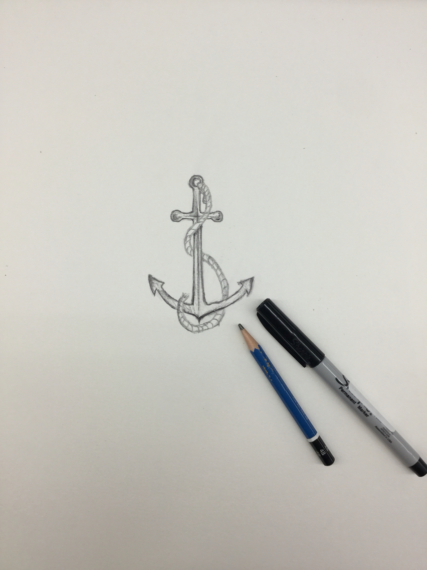 852x1136 Simple Anchor Drawing