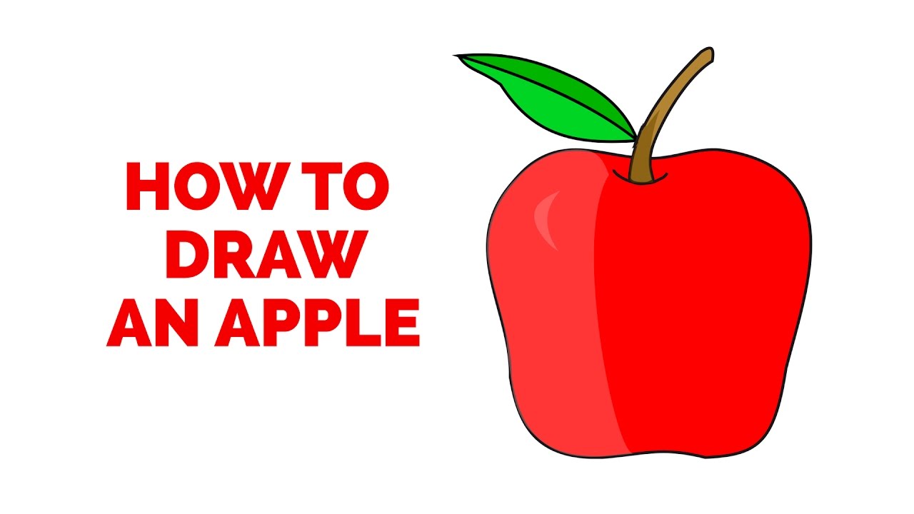 1280x720 How To Draw An Apple