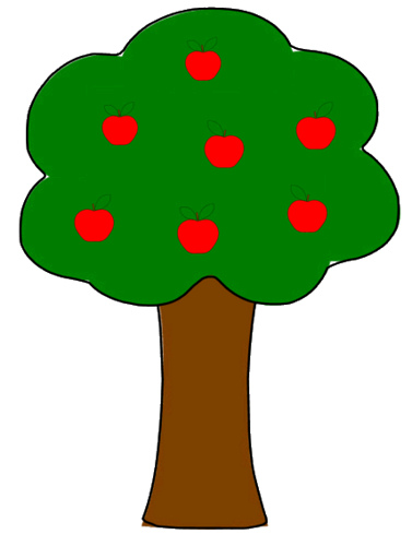 377x500 Simple Apple Tree Drawing Clipart Panda