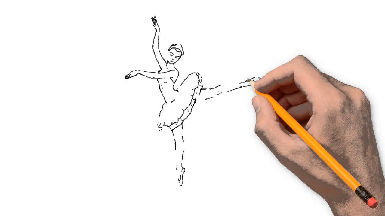 1280x720 Barbie Ballerina Pencil To Draw Step By Step