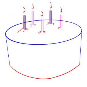 302x302 How To Draw How To Draw A Simple Birthday Cake