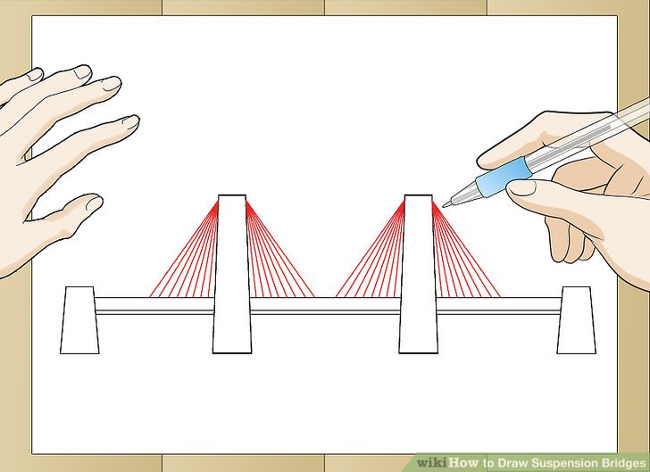 728x529 How To Draw Suspension Bridges 11 Steps (With Pictures)