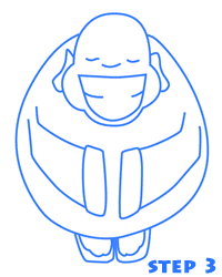 200x250 Buddha Drawing Step By Step