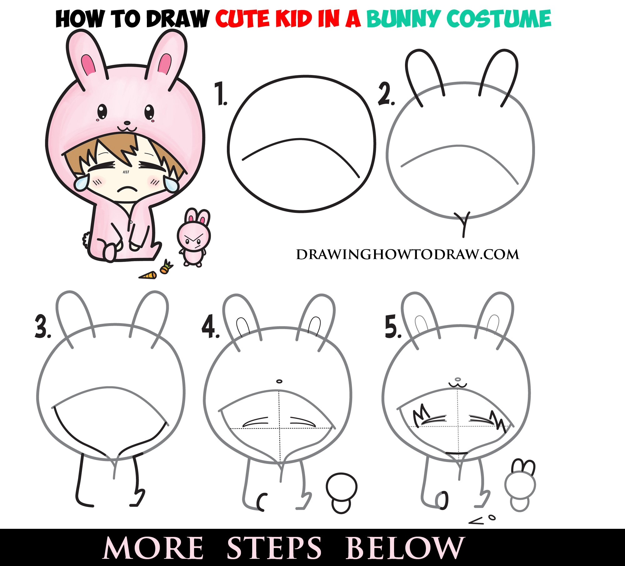 2000x1811 How To Draw A Cute Chibi Character In Bunny Rabbit Onesie Pajamas