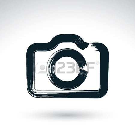 450x450 Point Hand Gesture Created With Real Hand Drawn Ink Brush, Scanned