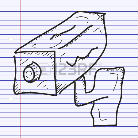 450x450 Simple Hand Drawn Doodle Of A Security Camera Royalty Free