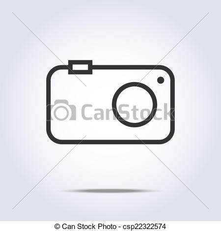 450x470 Simple Camera Icon Gray Color. Vector Illustration Vectors