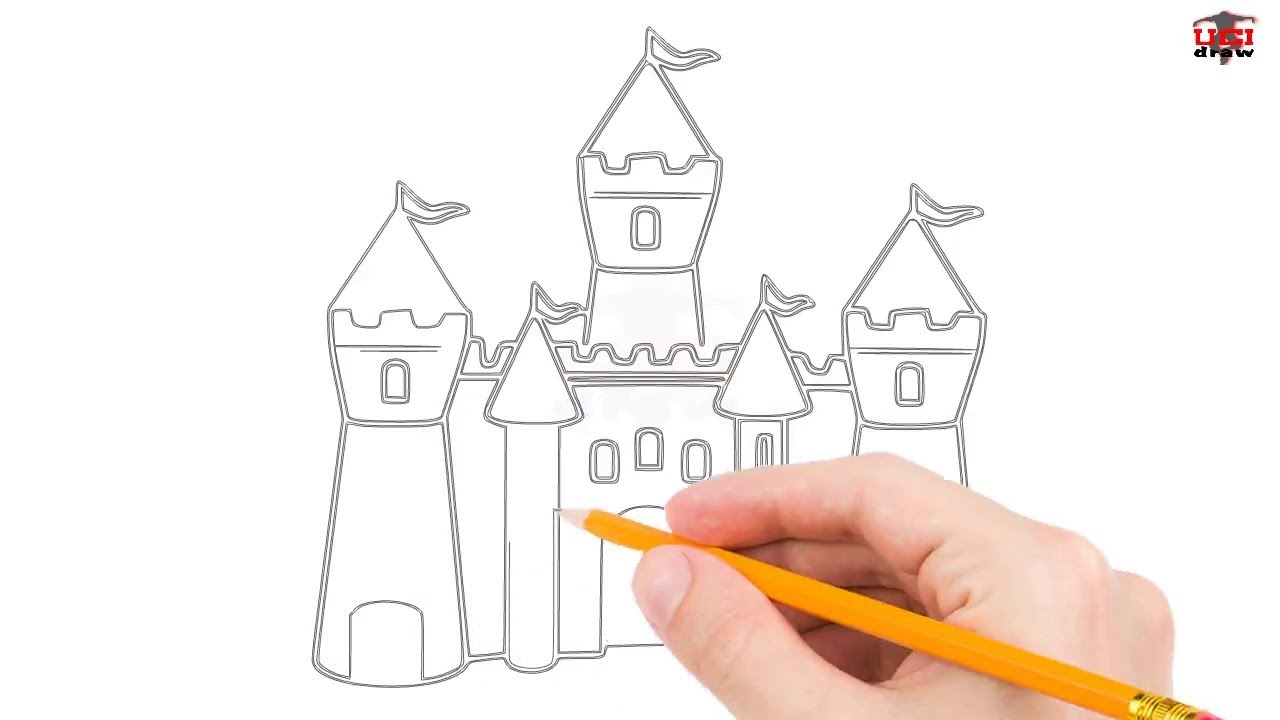 1280x720 How To Draw A Castle Step By Step Easy For Beginnerskids Simple