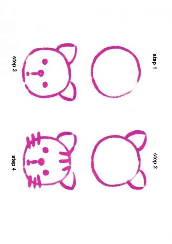 601x850 How To Draw A Simple Cat Simple Art Cat, Draw