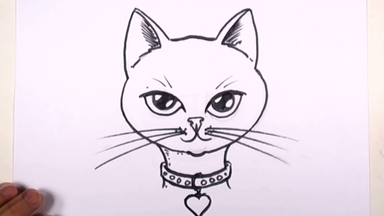 1280x720 Easy Drawings Of Cats Best Simple Cat Drawing Ideas