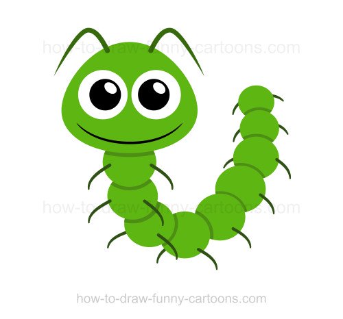 500x466 To Draw A Caterpillar