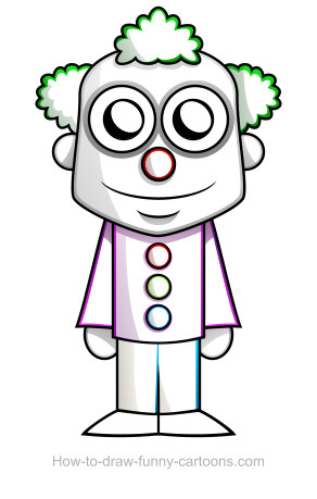 292x459 Clown Drawing (Sketching + Vector)