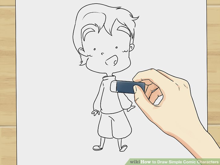 728x546 How To Draw Simple Comic Characters 11 Steps (With Pictures)