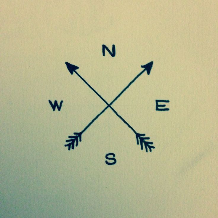 736x736 Simple Arrow Compass Tattoo