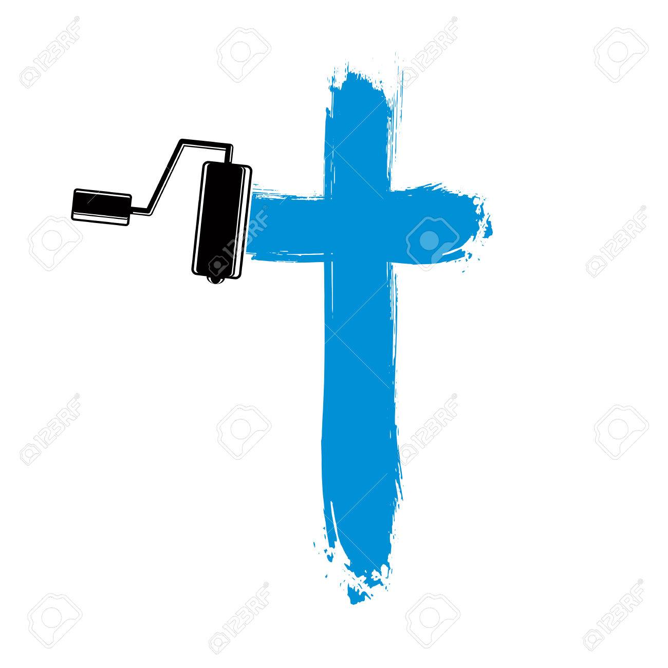 1300x1300 Religious Cross Vector Simple Illustration Created With Smudge