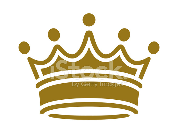 588x439 Simple Classic Crown Stock Vector
