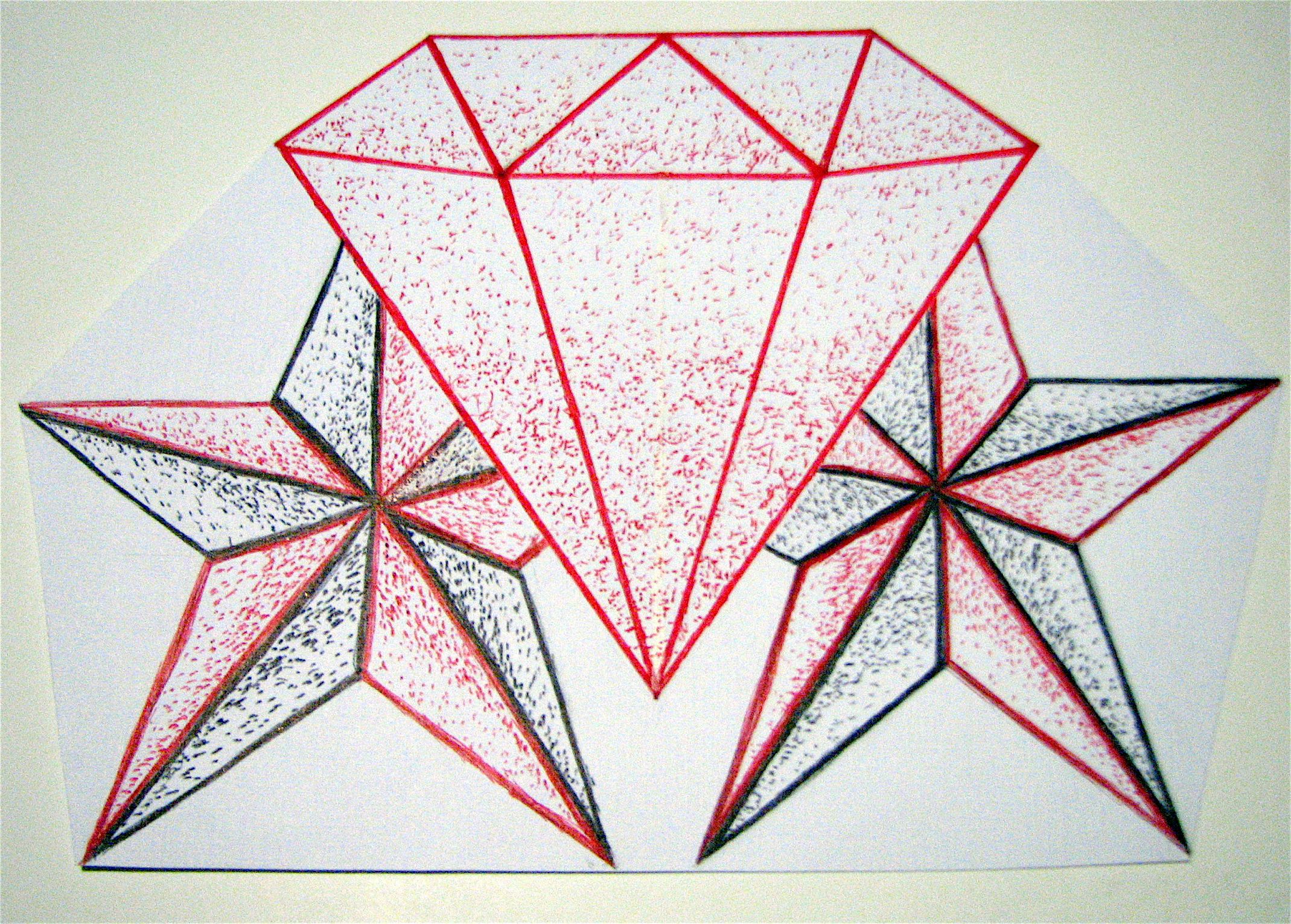 2139x1531 Traditional Diamond And Stars Tattoo Design Diamond Forearm