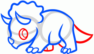 302x176 How To Draw How To Draw A Triceratops For Kids