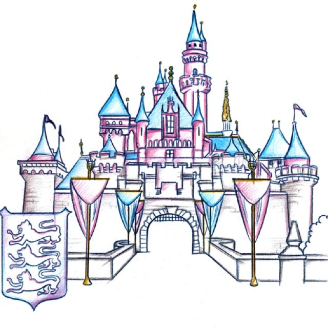 640x640 Disneyland Castle Drawing