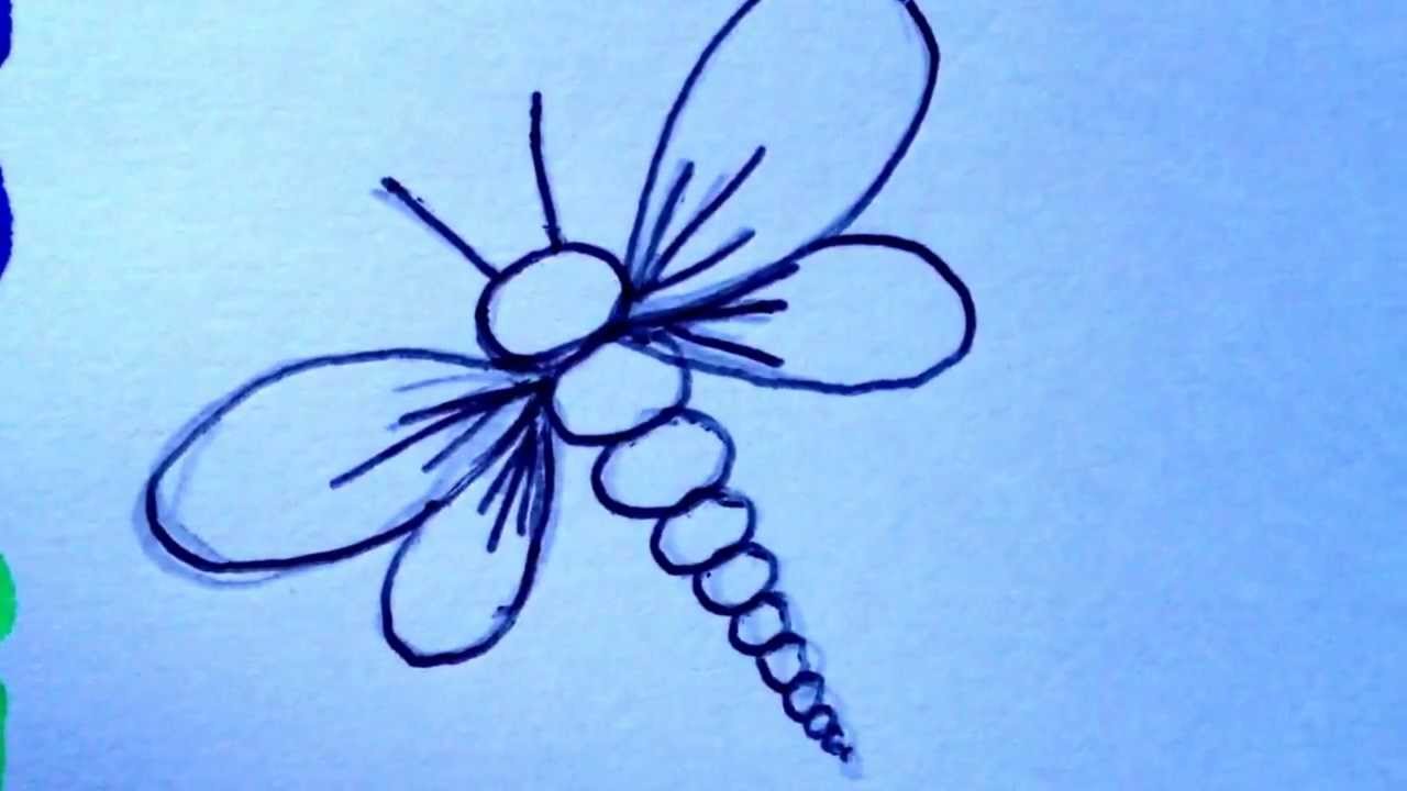 1280x720 How To Draw A Simple Yet Beautiful Dragonfly.