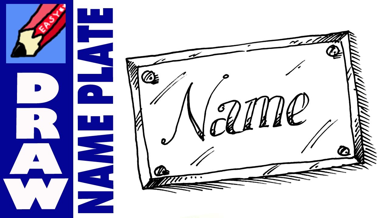 1280x720 How To Draw A Name Plate Real Easy