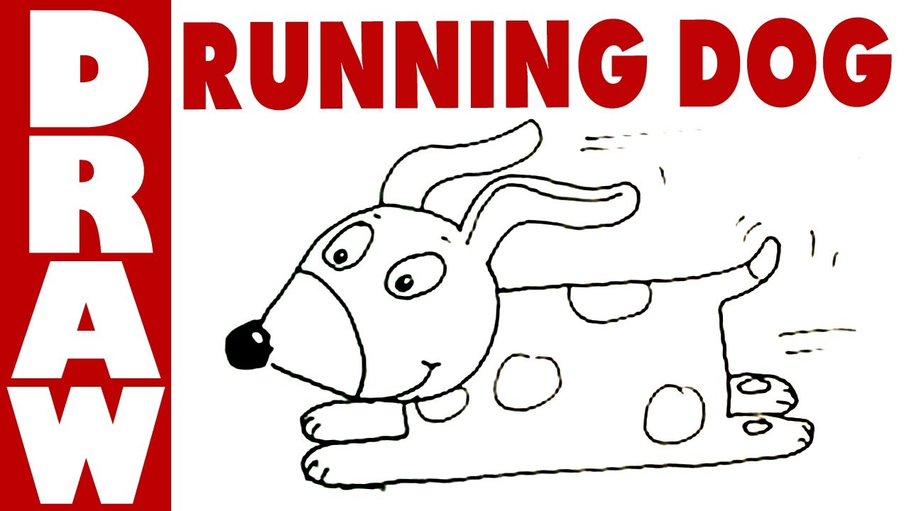1280x720 How To Draw A Running Dog! (Very Easy)