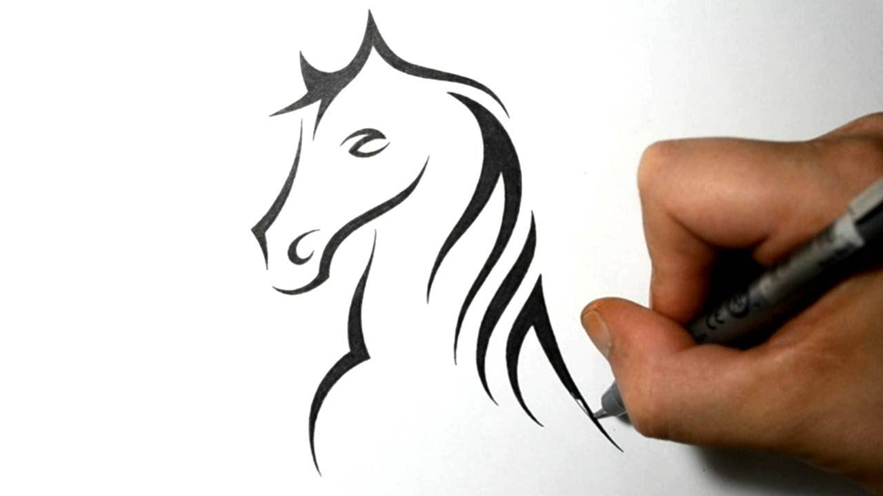 1280x720 How To Draw A Horse Portrait