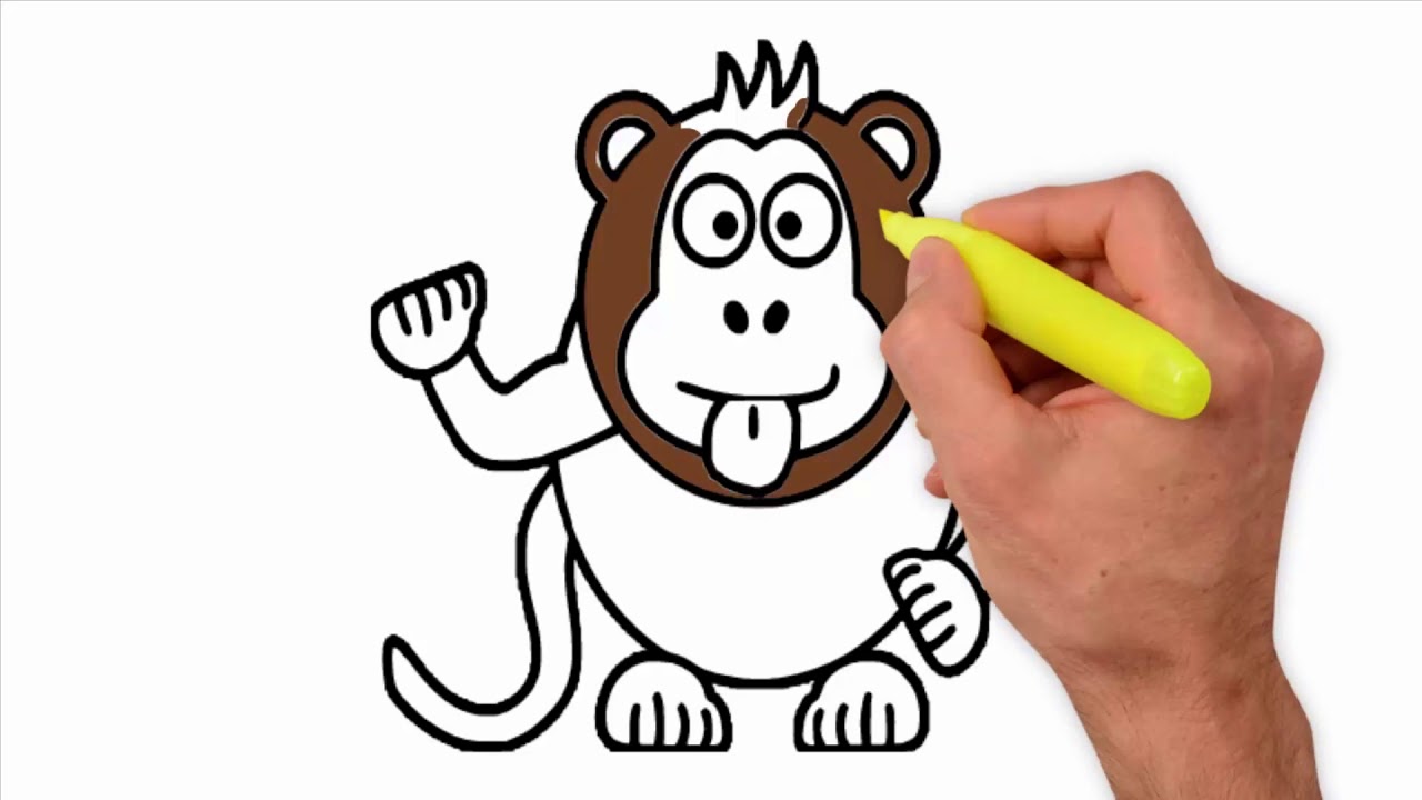 1280x720 How To Draw A Monkey