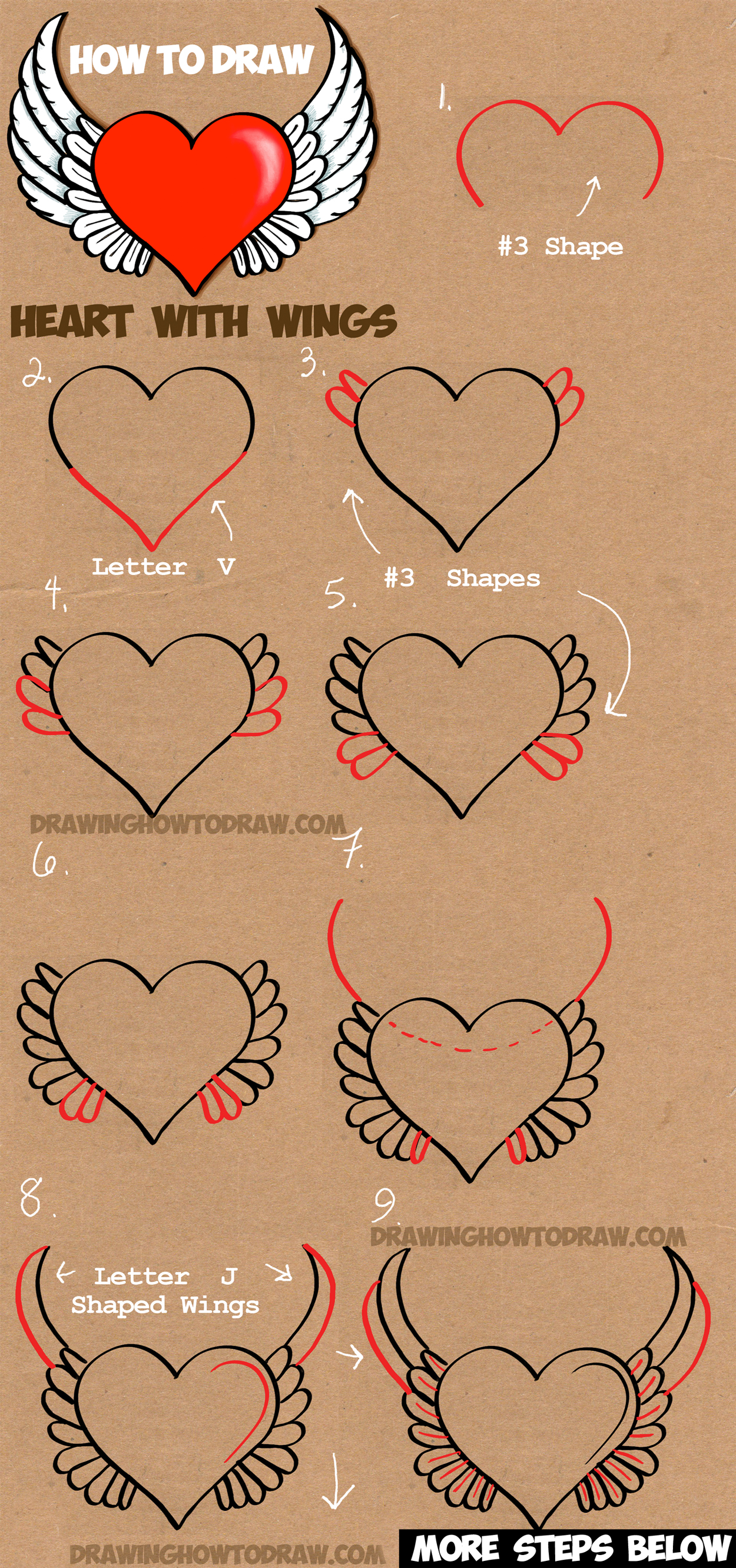 1250x2664 How To Draw A Heart With Wings