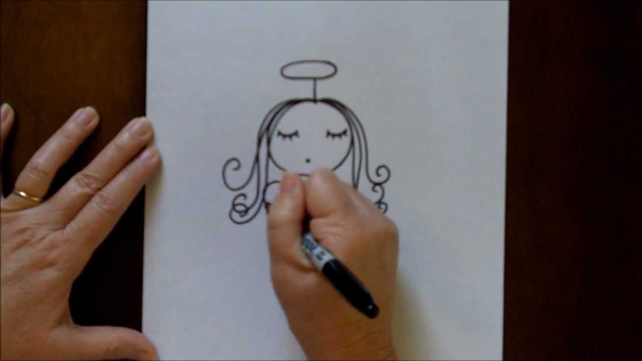 1280x720 How To Draw An Angel Step By Step Easy Drawing Tutorial