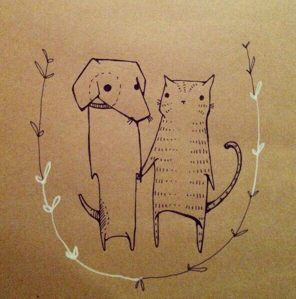 592x599 Pet Sketch Sketchy Sketches, Illustrations And Cat