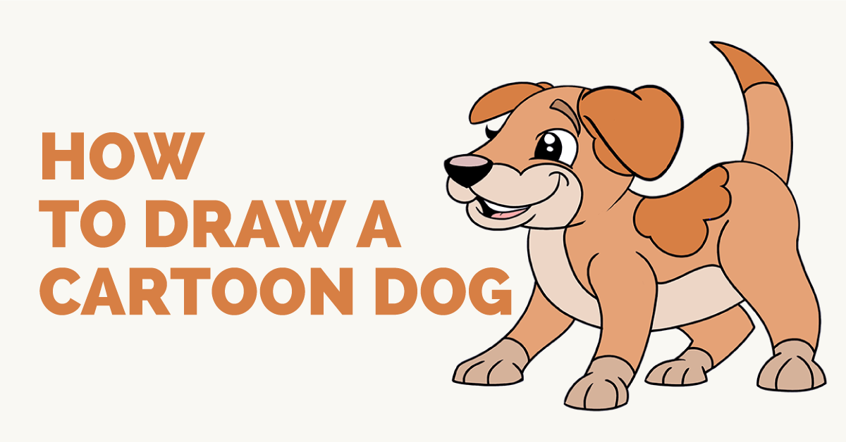 1200x628 How To Draw A Cartoon Dog Easy And Simple Guide Cartoon