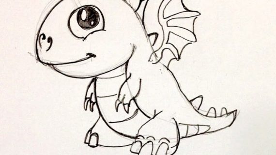 570x320 Simple Dragon Drawings Dragons To Draw Mode Blog