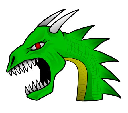 447x396 How To Draw A Dragon, Dragon's Head
