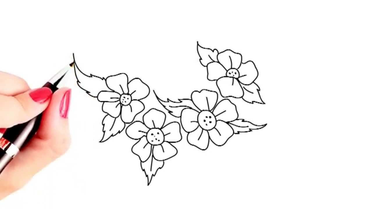 1280x720 How To Draw Beautiful And Easy Flowers