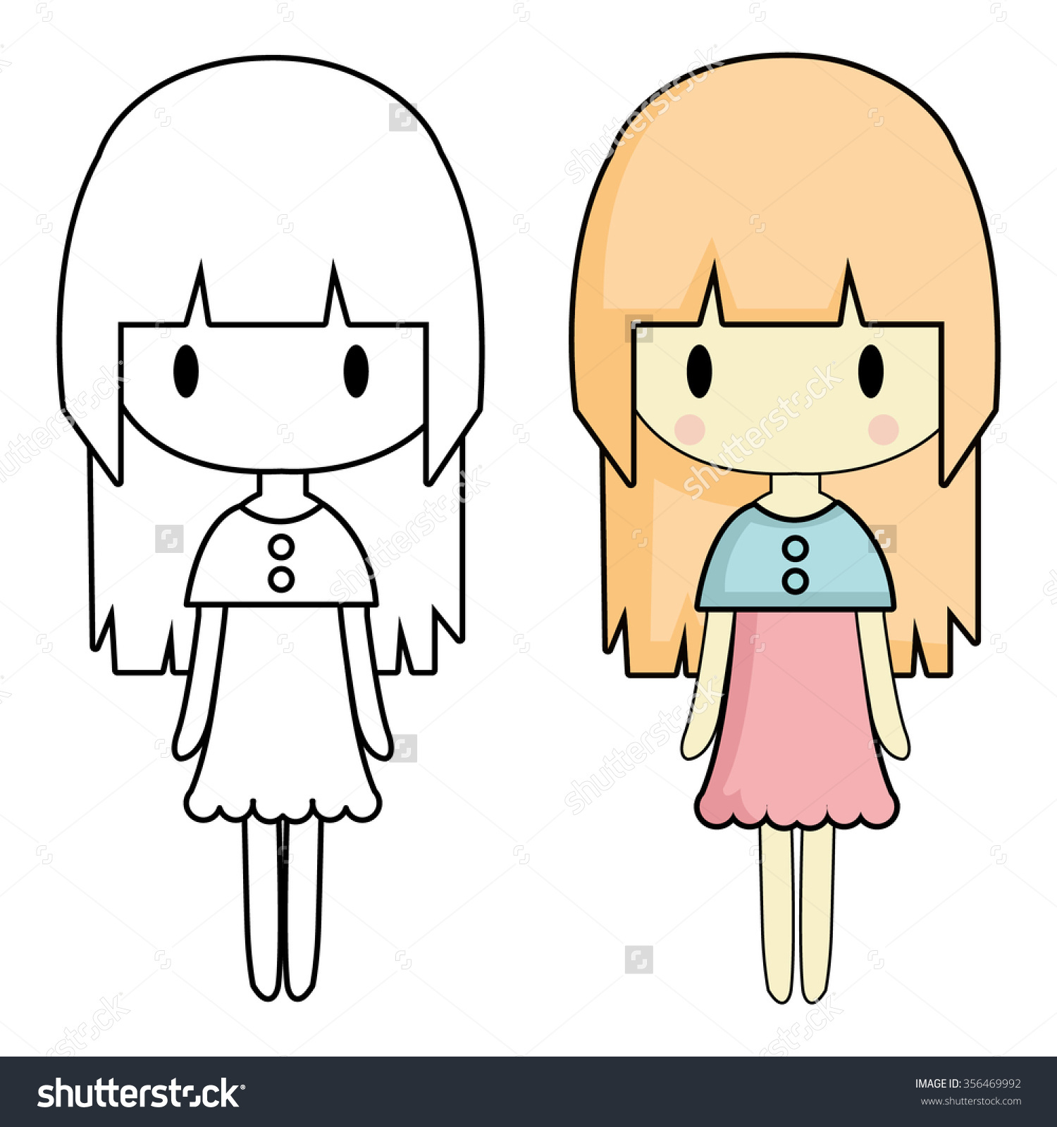 1500x1600 Simple Drawing Of A Girl Simple Drawing Girl Image Different